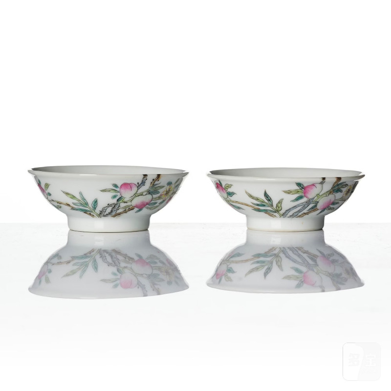 A set of six (5+1) small Chinese 'peaches' dishes, - 图5